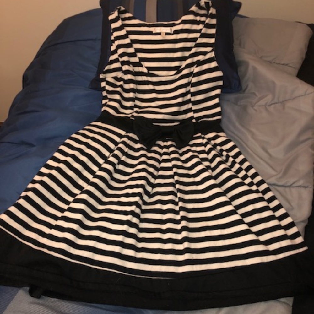 Black and white dress with bow